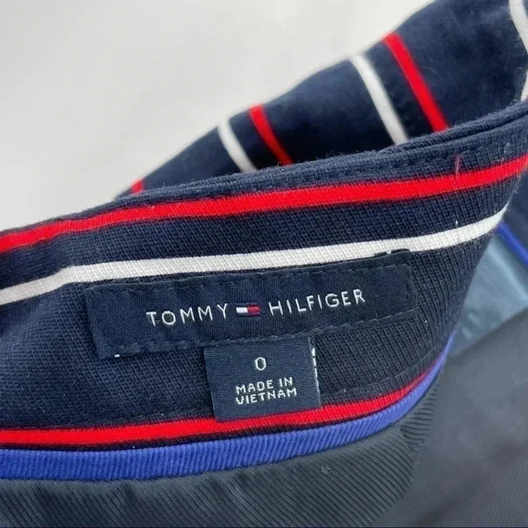 Tommy Hilfiger Women’s Striped Skirt 0 Lined Front Pockets Back Zipper Nautical - Picture 11 of 15